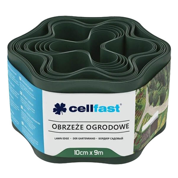 Стрічка газонна Cellfast бордюрна хвиляста 10 см x 9 м 30-021H